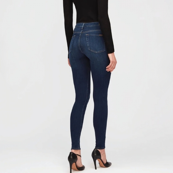 NWT 7 For All Mankind Ankle Skinny Slim Illusion Luxe darkwash Sz 33 sof… - Picture 5 of 12